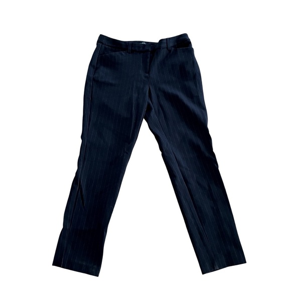 Jasmine & Juliana Black Pinstripe Slim Trousers Women’s Size 8 Stretch Pants - Picture 1 of 10